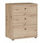 Tekita Modern 3-drawer chest of drawers, small storage cabinet, engineered wood, beige, 54 cm W x 66.3 cm H x 34.8 cm D-391126111
