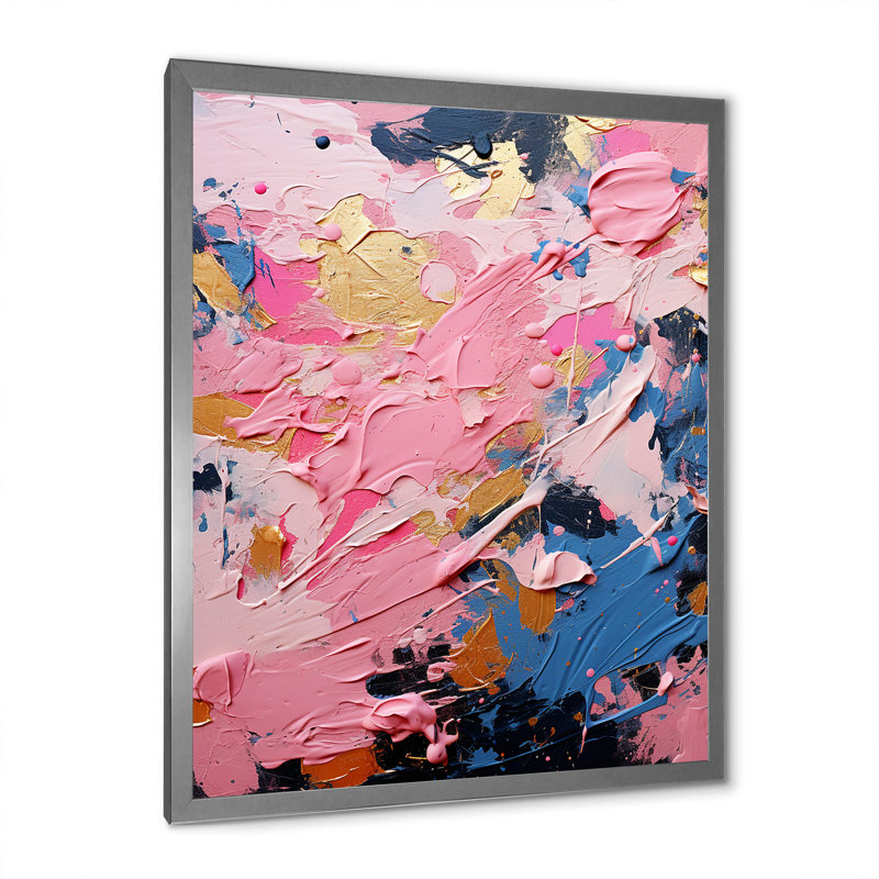 Déplaisir peu familier, expressionnisme abstrait I - peinture abstraite, impressions d'art mural, Cadre simple argenté