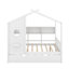 Lit double en bois avec lit gigogne et tablette de rangement-44704281