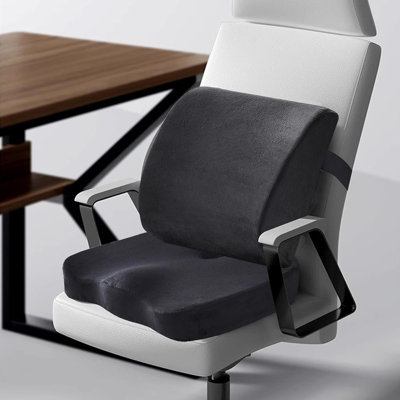 Coussin de siège et coussin de soutien lombaire pour fauteuil de bureau, fauteuil roulant de voyage