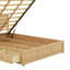 Lit plateforme avec rangement en dessous et 2 tiroirs, cadre de lit de rangement relevable en bois avec tête de lit-2041421902