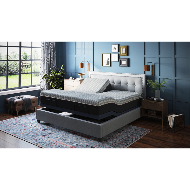 Base de lit réglable à plateau divisé avec réglage de la position de la tête et des pieds