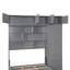 Lit escamotable mural avec rangement pour garde-robe et armoire supérieure-16456998
