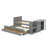 Twin Multifunctional Wood Platform Bed With Desk And Storage Shelf-117355626