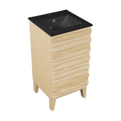 Meuble-lavabo 18 po Cascade en chêne naturel