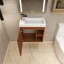 Meuble-lavabo mural simple 19,7 po avec plateau en résine Miyo-822028573-822028572