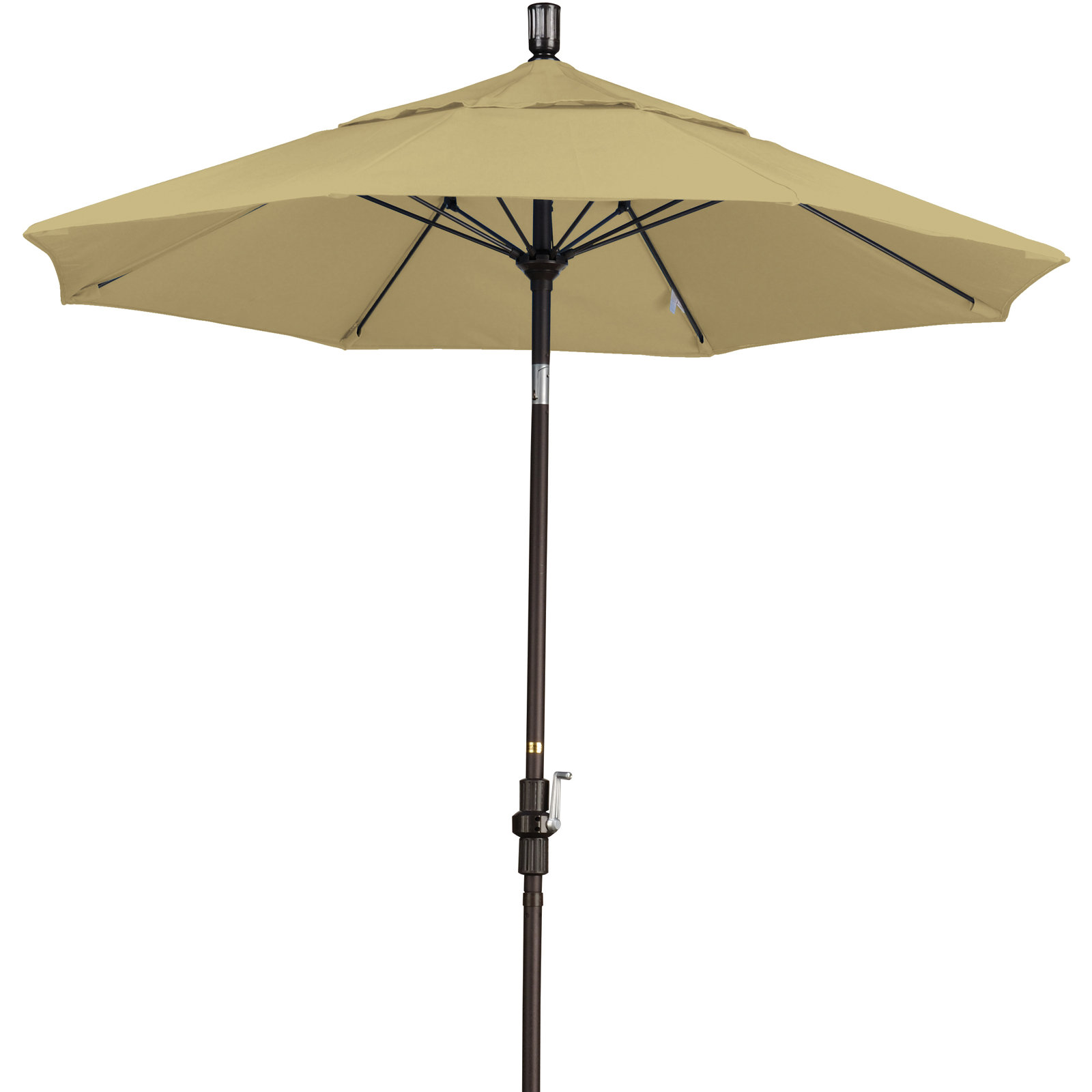 Brent 90'' Sunbrella® Outdoor Umbrella, Canvas Heather Beige Sunbrella® Canvas, Black 