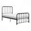 Lit moderne, lit plateforme en métal au fini bronze foncé 1pc, lit dans une boîte-114230890