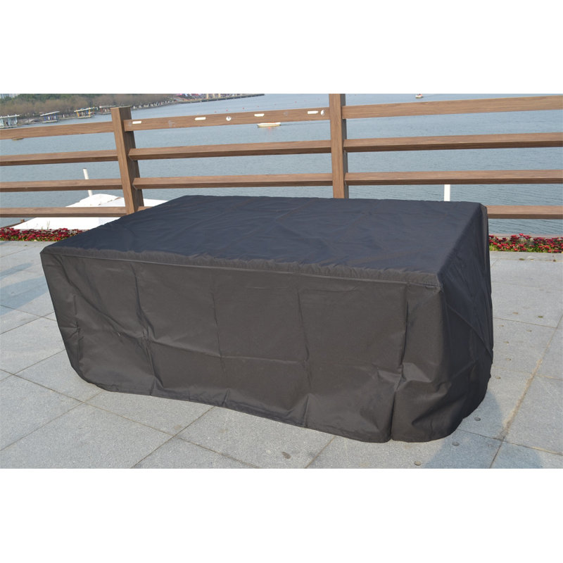 Housse pour table de patio résistante à l'eau, Noir, H 31 po x l 110 po x P 67 po