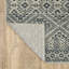 Tapis bleu / beige à motif de plage Howard Beach-1712100825