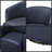 Armino Midnight Faux Leather Swivel Barrel Chair-1070871141