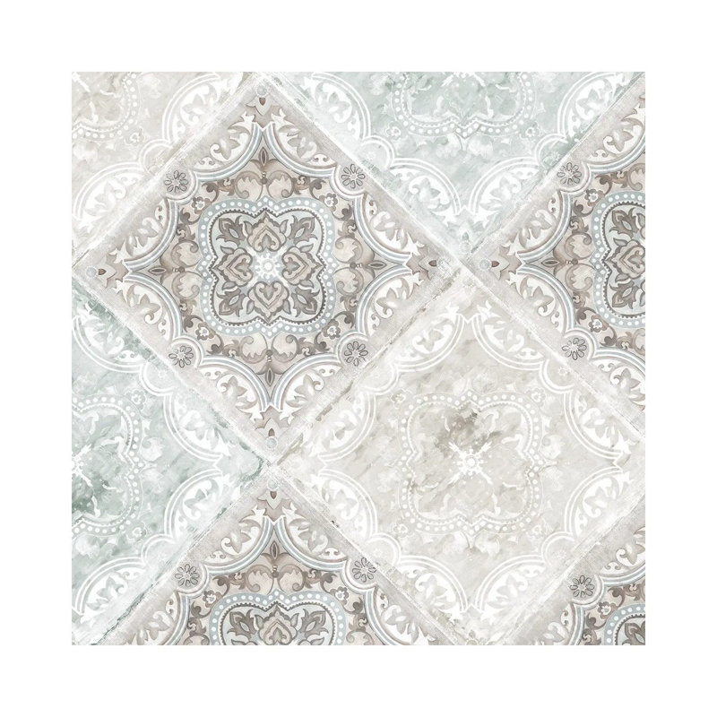 Delicate Tiles by Eva Watts - Wrapped Canvas Print, 93.98 cm H x 93.98 cm W x 3.175 cm D