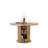 47” Round Dining Table For 4, Wood Farmhouse Kitchen Table For Living Room, Dinner, Chamfered Edge 1.18" Thickness Tabletop-1516871685