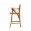Ensemble de tabourets de bar 2 pièces avec coussins moelleux et structure en bois d'acacia robuste pour une assise extérieure confortable et durable