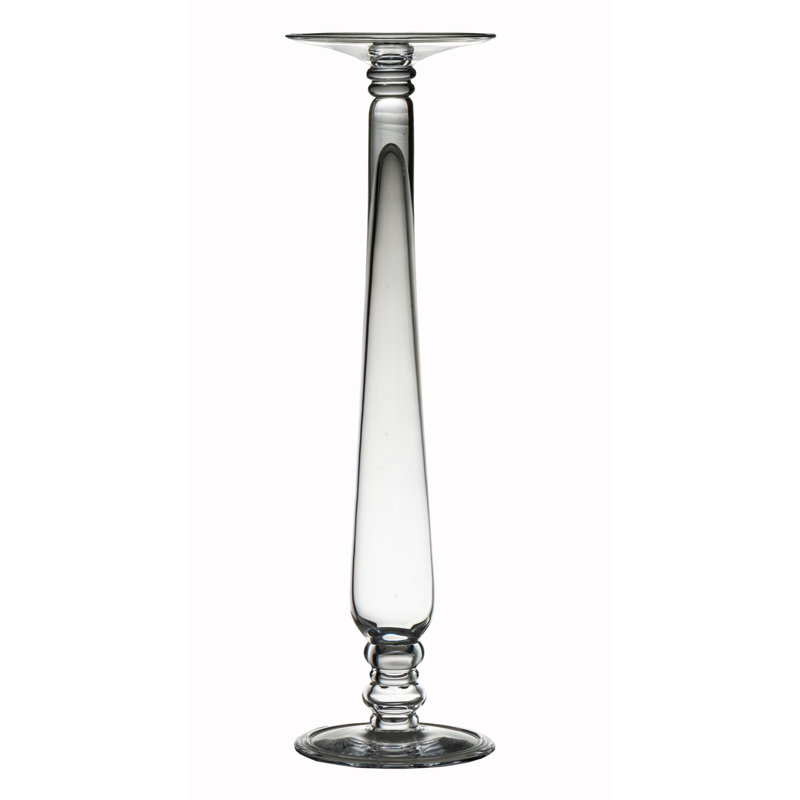 Chandelles en verre pilier Bonaparte, H 28 po x l 7,25 po x P 7,25 po