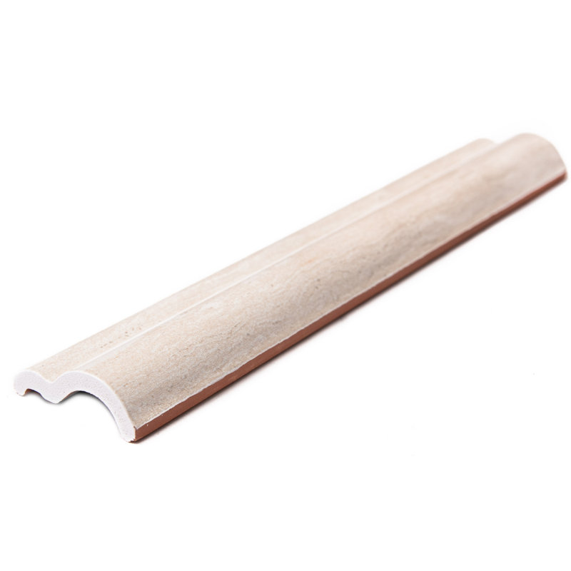Jones 2'' L x 12'' W Ceramic Chair Rail Tile Trim, Cream