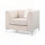 Fauteuil contemporain incliné ivoire