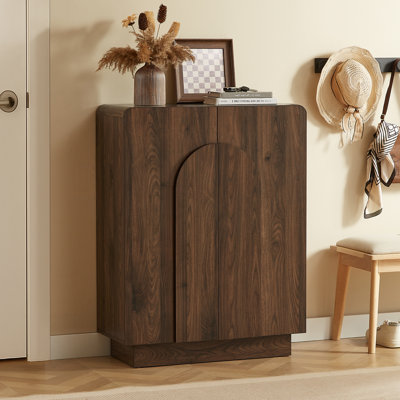 Armoire à chaussures à 5 niveaux avec 20 paires de portes et tablettes réglables pour le vestibule