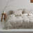 Linen Ruffled Duvet Cover Set-700940655-696302582