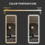 Miroir pleine grandeur avec corps de meuble-lavabo lumineux et miroir à DEL avec miroir mural de grande taille, coins arrondis, chambre à coucher, salon, vestiaire, hôtel