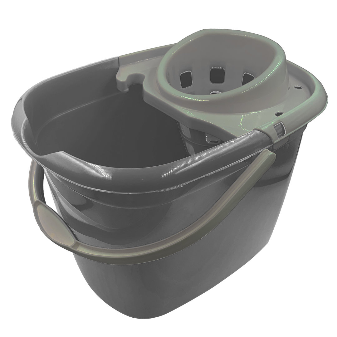 Colour Coded Mop Buckets 12L Mop Bucket with Wringer and Easy Carry Handle
