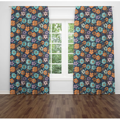 Paire de rideaux obscurcissant en polyester Dobbar
