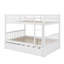 Lit superposé en bois d'hévéa avec lit gigogne extensible, transformable en deux lits séparés-241177299