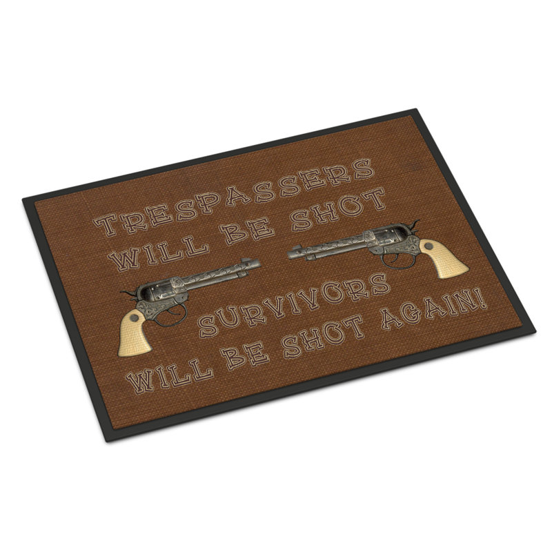 Tapis de porte d’intérieur anti-dérapant shot Tresspassers, Rectangle 1 pi 6 po x 2 pi 3 po