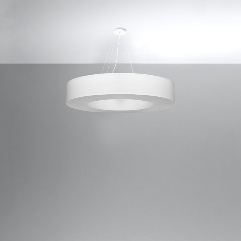 Saturno 8 - Light Shaded Pendant, White