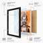 Buddha in Orange Modern - Framed Print-612030224-612030238