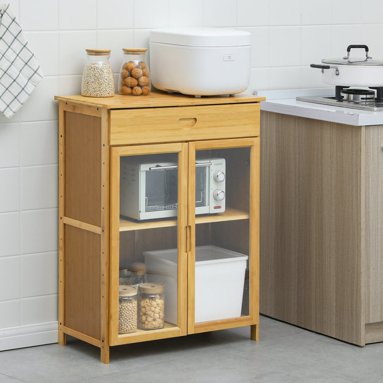 Home Basics Space-Saving Oak Wood Over the Sink Multi-Use Shelf