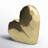 Stoneware Ceramic Geometric Heart Sculpture - Modern Abstract Decorative Object with Faceted Design, Durable and Elegant Home Accent-912568850-874586399
