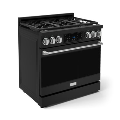 Cuisinière professionnelle au propane liquide de 36 pouces avec panneau tactile inclinable Gordon Ramsay de THOR Kitchen