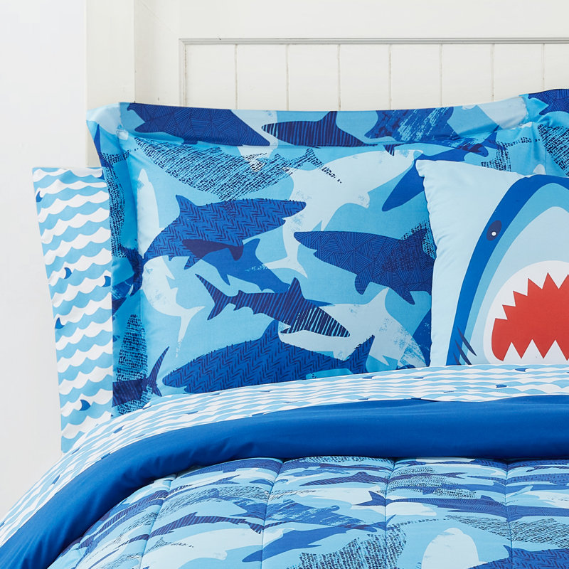 Ensemble de literie pour tout-petits en microfibre ALEX + BELLA Shark Bite, Simple