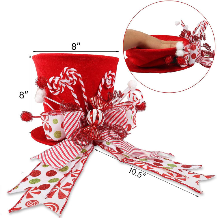 The Holiday Aisle® Christmas Retractable Bow Tree Top Hat