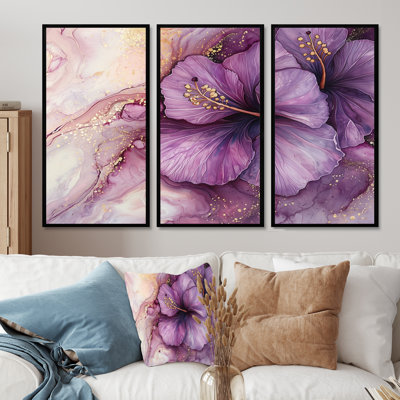 Adarrion - ensemble d'art mural hibiscus