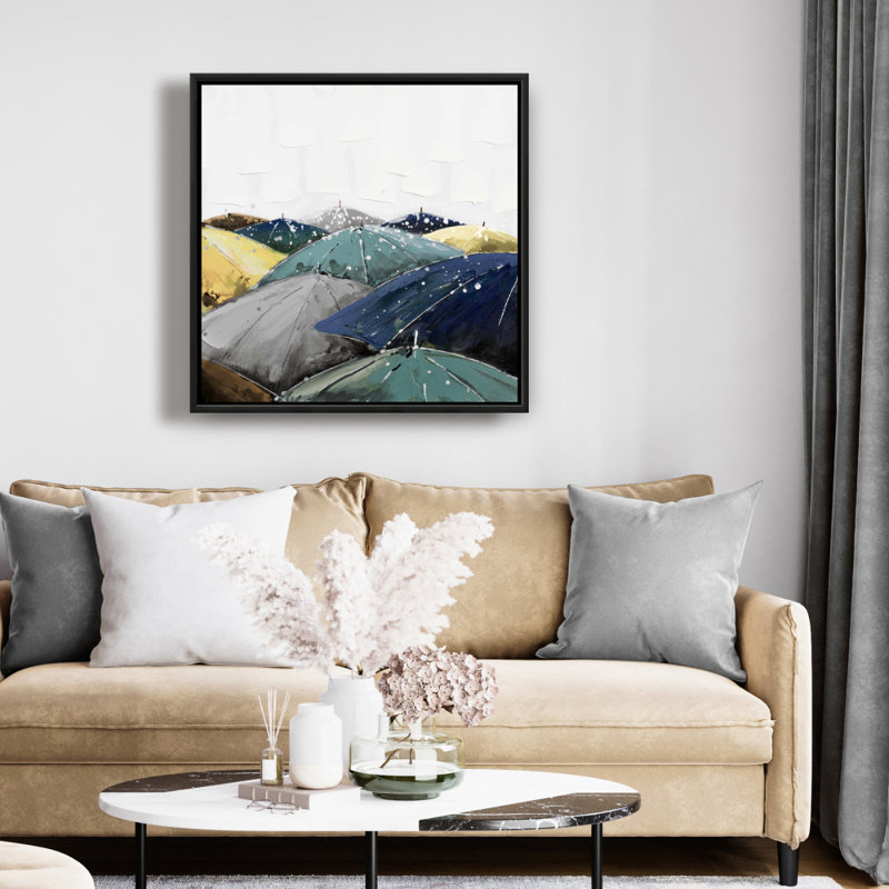 Parapluies, reproduction sur toile