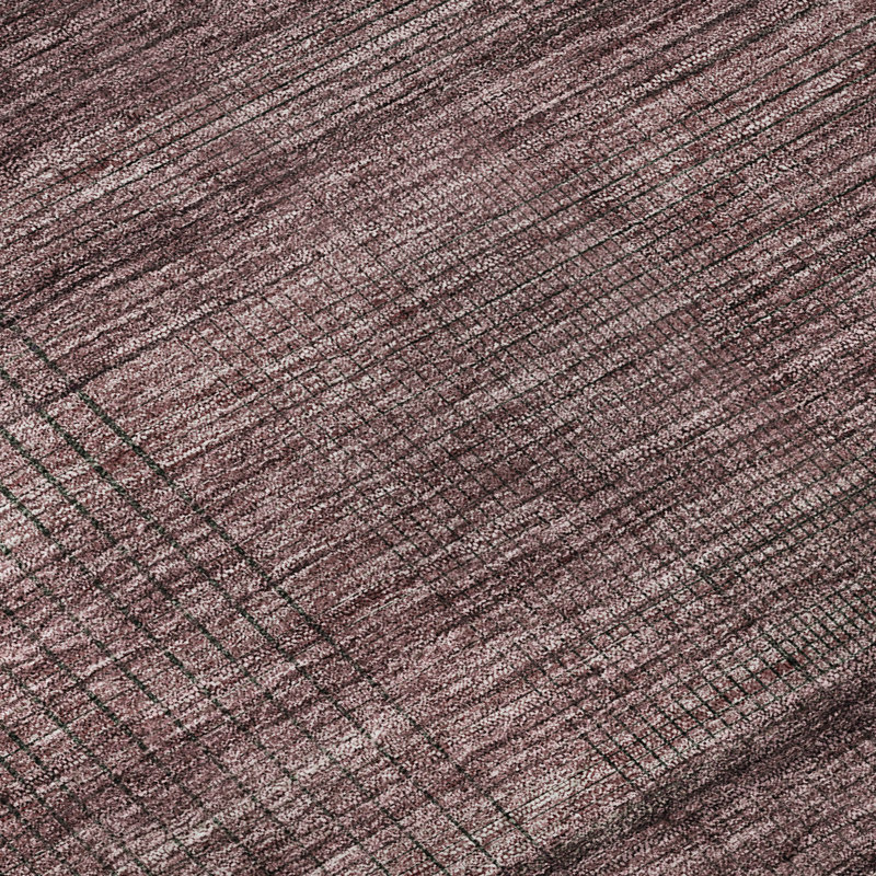 Premium Machine Washable Prisco Merlot Rug, Round 8'