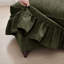 Canapé modulaire en L modulaire avec accoudoirs évasés et volants amovibles, jupes plissées et pieds fuselés, canapé-lit rembourré en chenille confortable avec repose-pieds mobile-1820378386