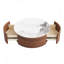 Table basse ronde mobile avec roulettes et 2 tiroirs-131206395