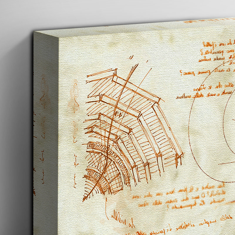 Leonardo Da Vinci - Wrapped Canvas Painting, 35cm H x 35cm W