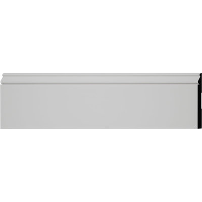WM810 - Moulure de plinthe coloniale en PVC TrueCraft H 7 1/4 po x P 9/16 po x L 96 po, blanc