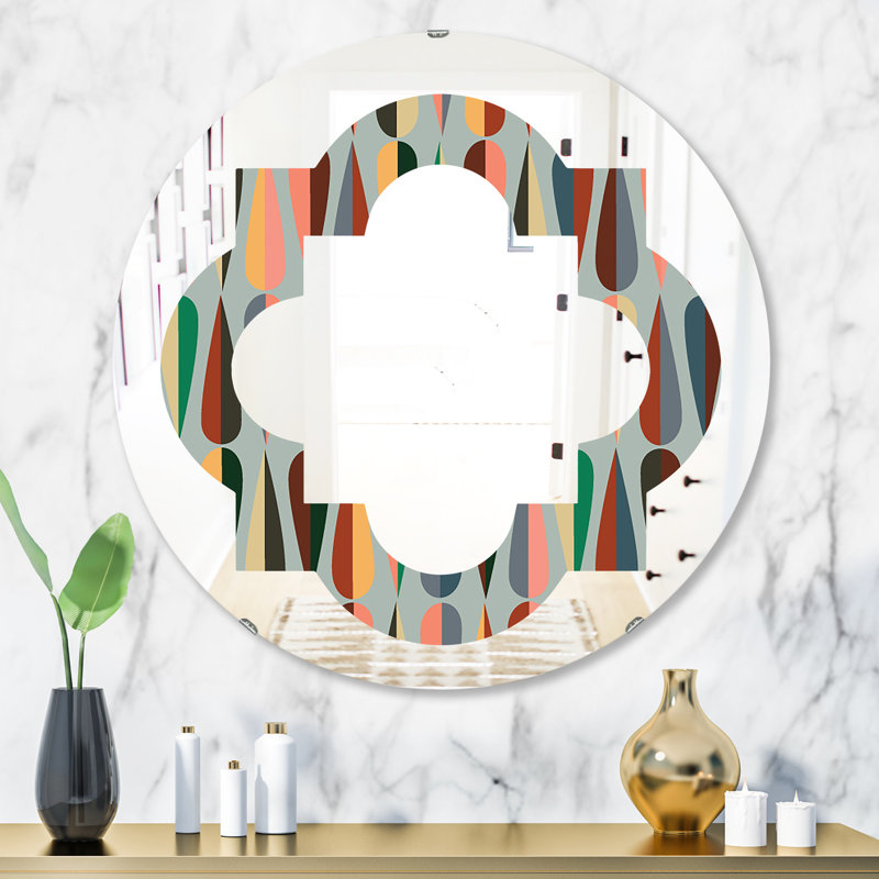 Miroir mural éclectique Quatrefoil, H 23,6 po x l 23,6 po