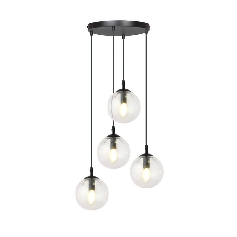 Cadesha 4 - Light Black Cluster Pendant, Transparent