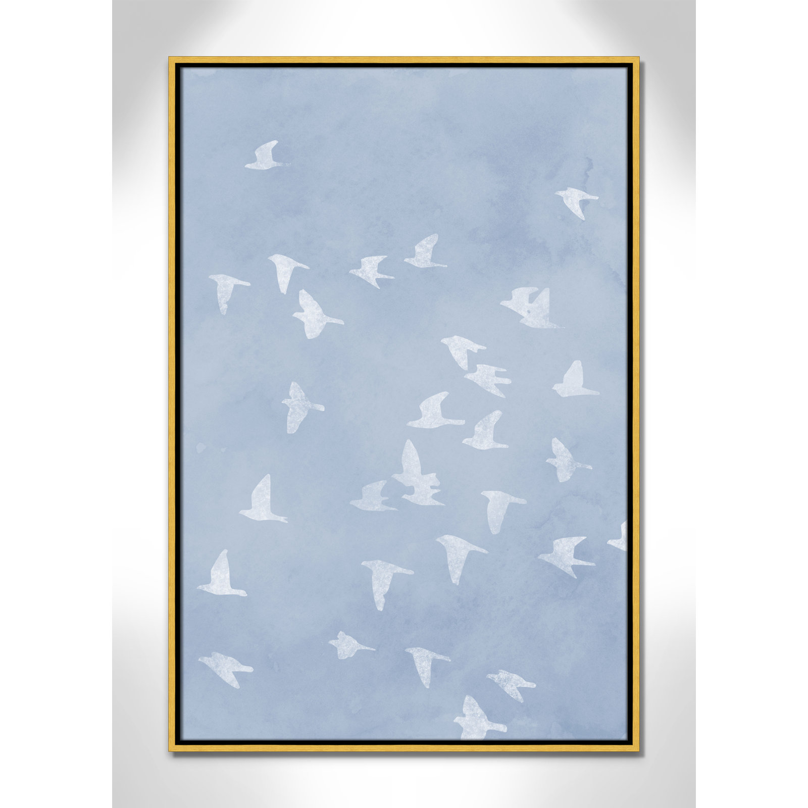 Flying Friends Print by Marcus Prime, 25.5'' W x 37.5'' H, Gold Floater