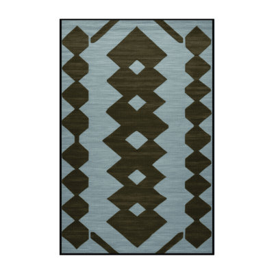 Tapis brun treillis lavable à la machine