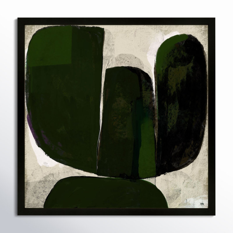 Succulent #6 Print by StudioM, 16" H x 16" W x 1.25" D, Black