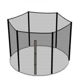 Freeport Park Forest Hill Replacement Trampoline Safety Net Enclosure Surround Netting 8FT - 6 Pole