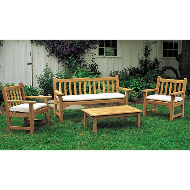 Dunbarton Outdoor Bench, 34" H x 72" W x 20" D, Smoke