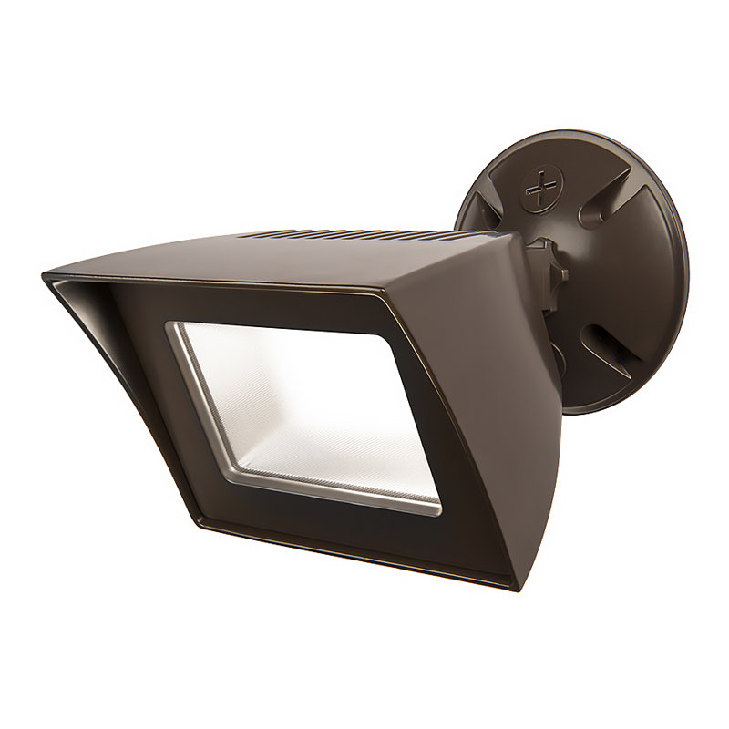 Endurance™ Cube Architectural LED Outdoor Armed Sconce, Architectural Bronze, 3500